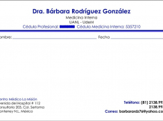 Impresos Villaseñor - Papelería médica - Receta Dra. Bárbara